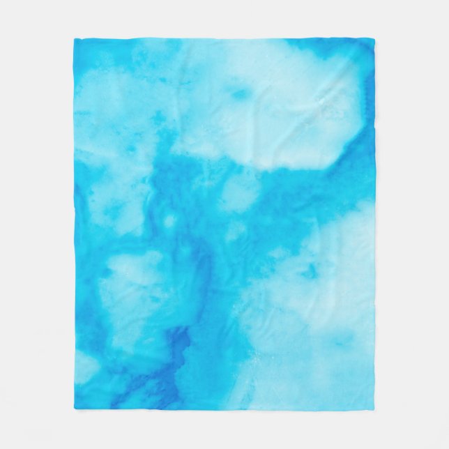 Manta Polar Textura de mármol blanco azul con patronabst natur (Anverso)