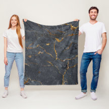 Textura de mármol de lujo negro y dorado