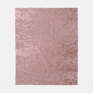 Manta Polar Textura de oro metálico, cuarzo rosa.