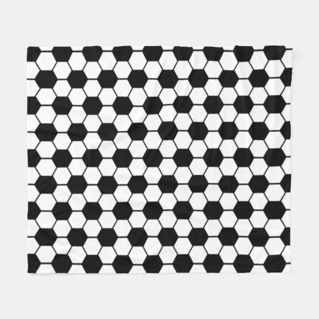 Manta Polar Textura de patrón de balón de fútbol  (Frente (Horizontal))