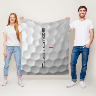 Manta Polar Textura de pelota de golf blanca con hoyuelos Nomb