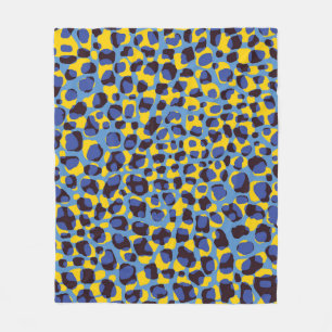 Manta Polar Textura de piel de guepardo, huella animal sin fis