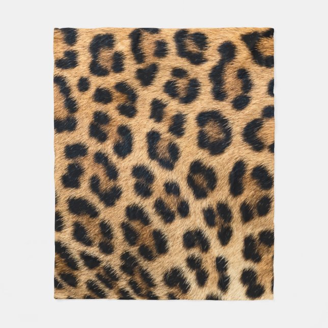 Manta Polar Textura de piel de leopardo (Anverso)