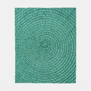Manta Polar Textura de tela verde trenzada artificial.
