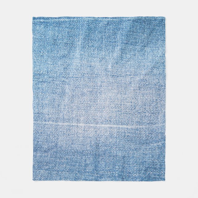 Manta Polar Textura de vaqueros de denim azul (Anverso)