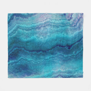 Manta Polar Textura del árido verde del Mar Azul