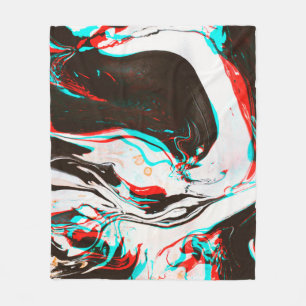 Manta Polar Textura distorsionada y rayada del surf con tinta 