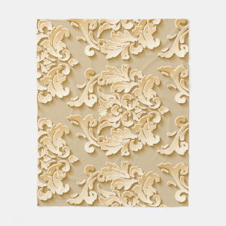 Manta Polar Textura elegante del patrón de damasco de época