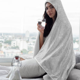 Manta Polar Textura Purpurina plateada Esparkling blanco brill