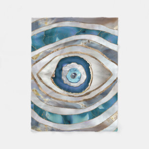 Manta Polar Texturas y oro del ojo del mal