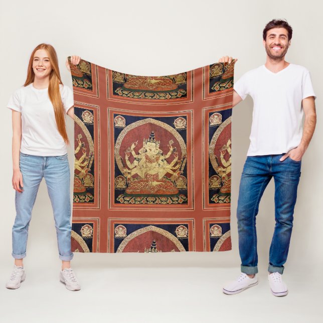 Manta Polar Thangka tibetano de Guhyasamaja Akshobhyavajra (In situ)