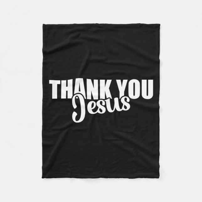 Manta Polar Thank You Jesus Faith Based Christian Bible Gospel (Anverso)