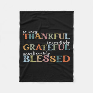 Manta Polar Thankful Grateful Blessed Happy Thanksgiving Day F