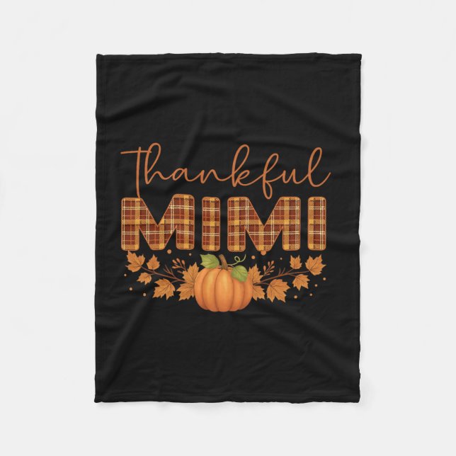 Manta Polar Thankful Mimi Pumpkin Fall Thanksgiving  (Anverso)
