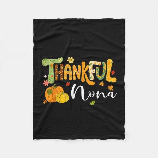 Manta Polar Thankful Nona Pumpkin Thanksgiving Family Matching (Anverso)