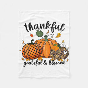 Manta Polar Thankful Pumpkin Grateful And Blessed 
