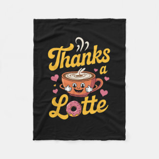 Manta Polar Thanks A Latte Cute Coffee Donut Thanksgiving