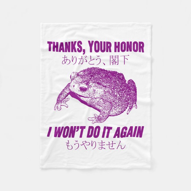 Manta Polar Thanks Your Honor I Won't Do It Again Frog  (Anverso)