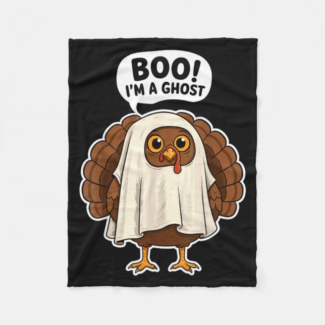 Manta Polar Thanksgiving Ghost Turkey Disguise Funny Halloween (Anverso)