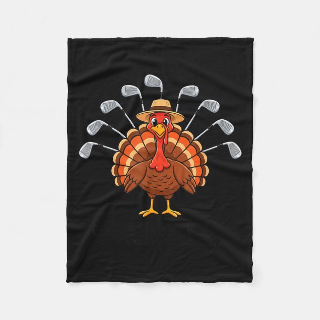 Manta Polar Thanksgiving Golf Turkey Funny Turkey Day Golf Cli (Anverso)