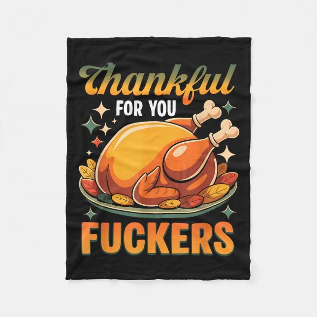 Manta Polar Thanksgiving Roasted Turkey Thankful F0r You F Cke (Anverso)