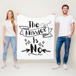 Manta Polar The Answer Is No Funny Quote