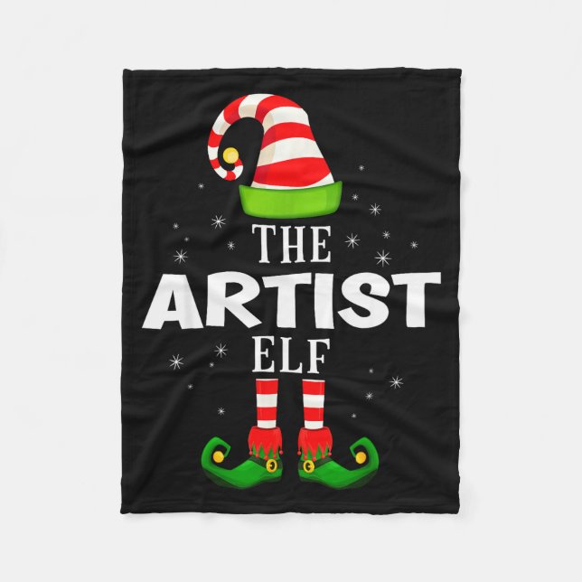 Manta Polar The Artist Elf Christmas Pjs Matching Pajama  (Anverso)