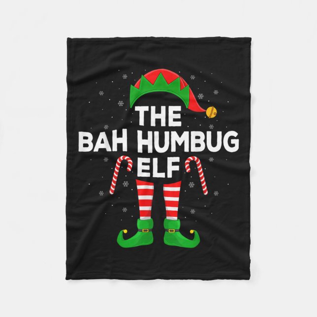 Manta Polar The Bah Humbug Elf Xmas Matching Family Elf Christ (Anverso)
