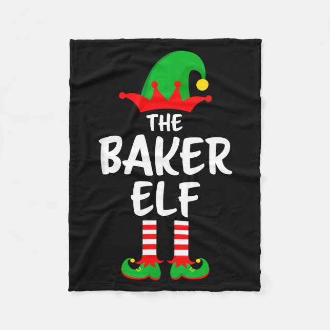 Manta Polar The Baker Elf Matching Family Christmas  (Anverso)