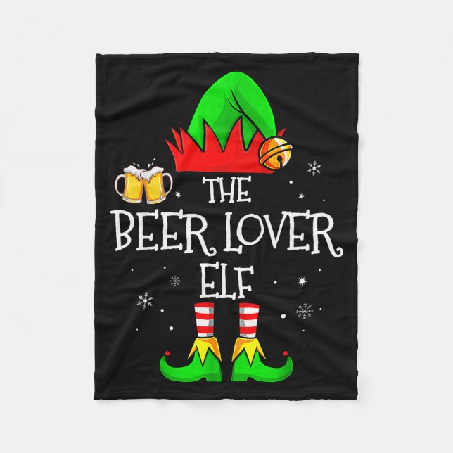 Manta Polar The Beer Lover Elf Matching Family Christmas Drink (Anverso)