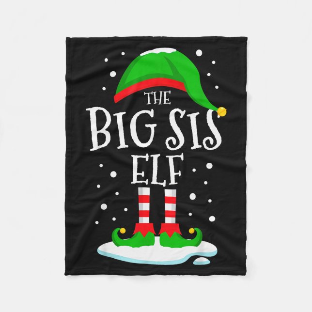 Manta Polar The Big Sis Elf Christmas Family Matching Xmas Sis (Anverso)