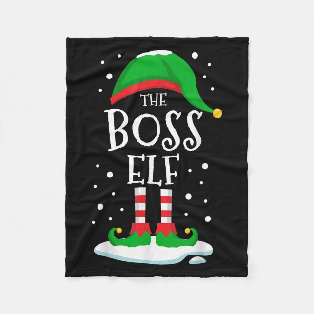 Manta Polar The Boss Elf Christmas Family Matching Xmas Group  (Anverso)