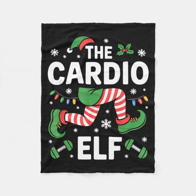 Manta Polar The Cardio Elf Funny Fitness Christmas Gym Workout (Anverso)