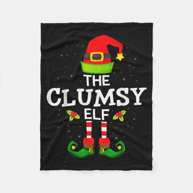 Manta Polar The Clumsy Elf Christmas Family Matching Pajama  (Anverso)