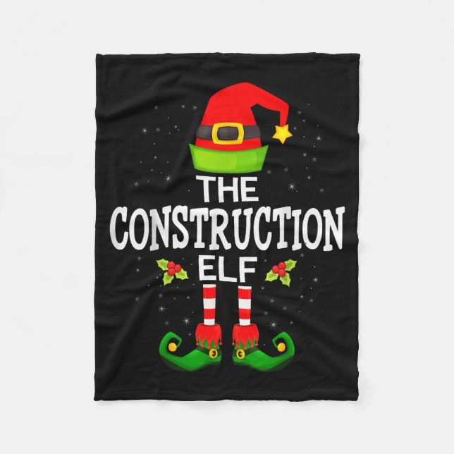 Manta Polar The Construction Elf Christmas Family Matching Paj (Anverso)