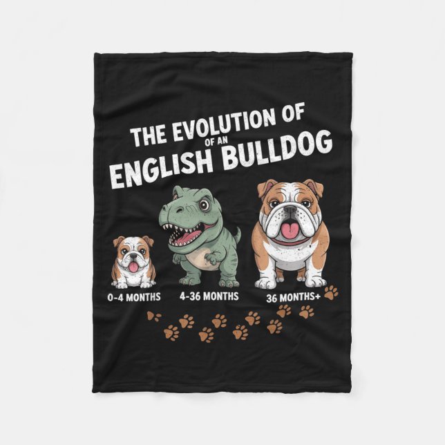 Manta Polar The Evolution Of An English Bulldog Funny  (Anverso)
