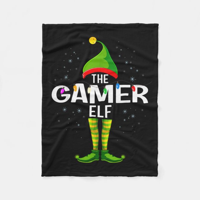 Manta Polar The Gamer Elf Christmas Group Family Pajama  (Anverso)