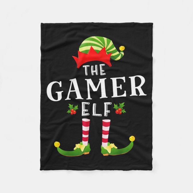 Manta Polar The Gamer Elf Christmas Matching Pajama  (Anverso)