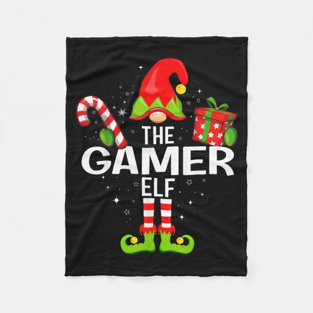 Manta Polar The Gamer Elf Family Christmas Pajama Xmas  (Anverso)