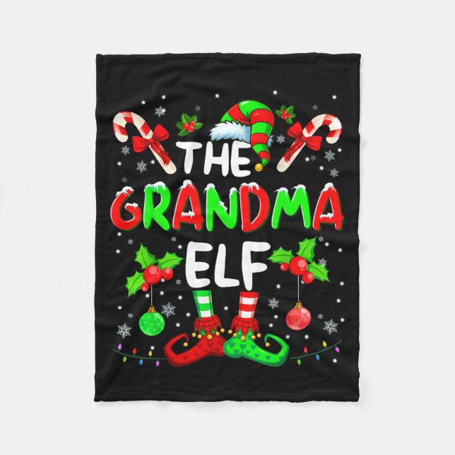 Manta Polar The Grandma Elf Costume Pajamas Pjs Christmas Xmas (Anverso)