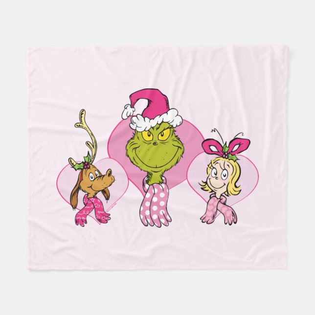 Manta Polar The Grinch Crew in Pink Valentine's Portrait (Frente (Horizontal))