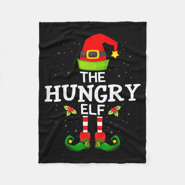 Manta Polar The Hungry Elf Christmas Family Matching Pajama  (Anverso)