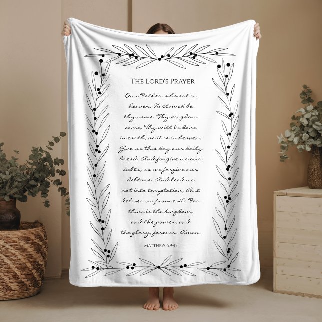 Manta Polar The Lord's Prayer Fleece Blanket Bible Verse Gift (Subido por el creador)