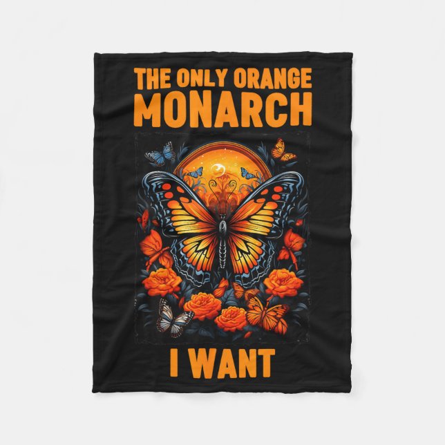 Manta Polar The Only Orange Monarch Funny Butterfly Nature Quo (Anverso)