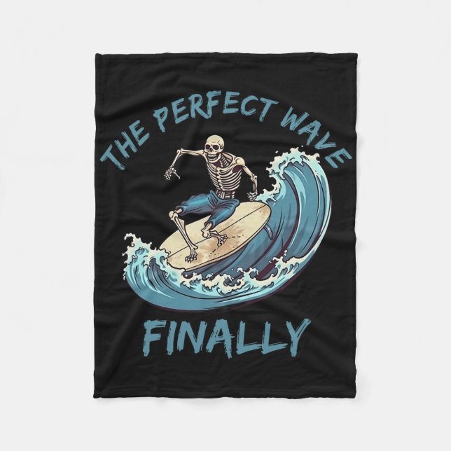 Manta Polar The Perfect Wave Finally Funny Skeleton Surfer Sur (Anverso)