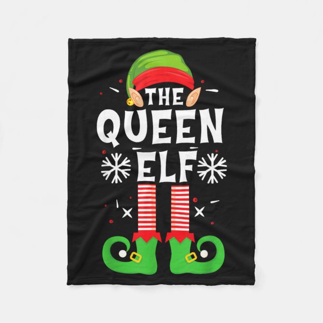 Manta Polar The Queen Elf Christmas Family Matching Pajamas Qu (Anverso)