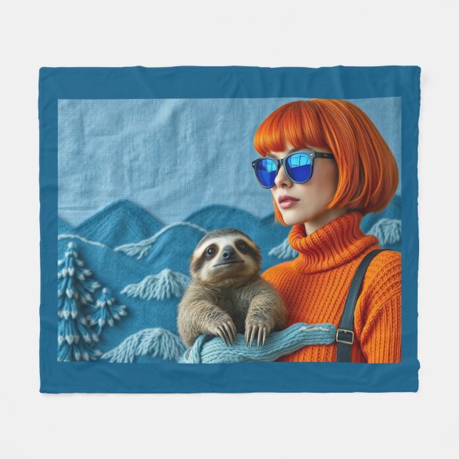 Manta Polar The Redhead and the sloth (Frente (Horizontal))