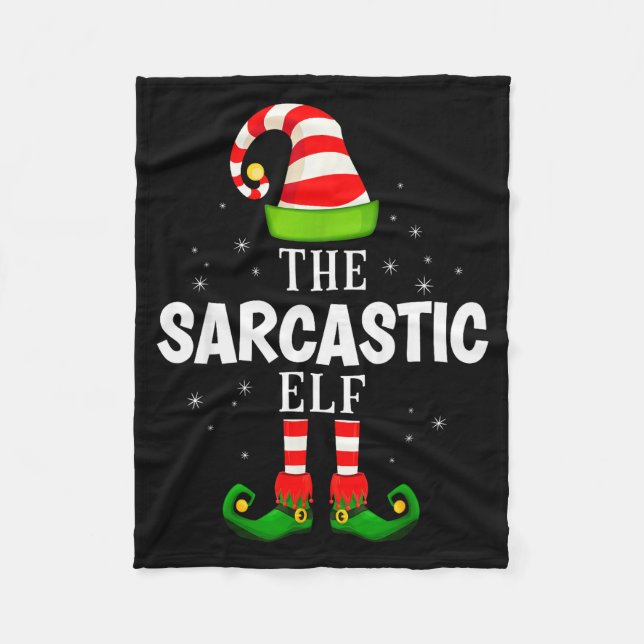 Manta Polar The Sarcastic Elf Christmas Pjs Matching Pajama  (Anverso)