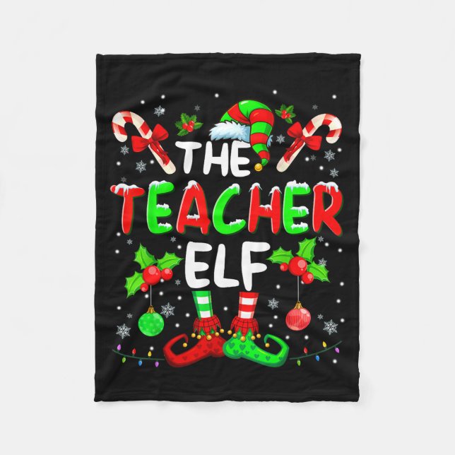 Manta Polar The Teacher Elf Costume Pajamas Pjs Christmas Xmas (Anverso)