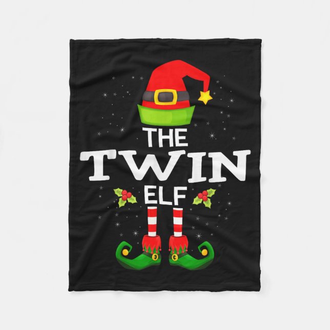 Manta Polar The Twin Elf Christmas Family Matching Pajama  (Anverso)